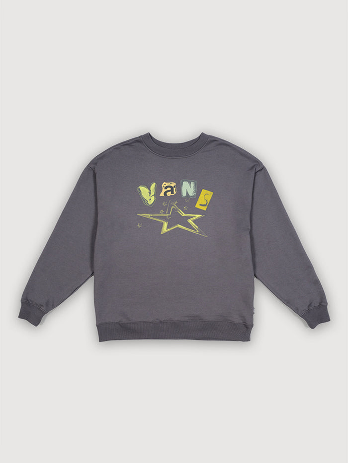 Polerón Mujer Perforate Os Crew Gris Vans