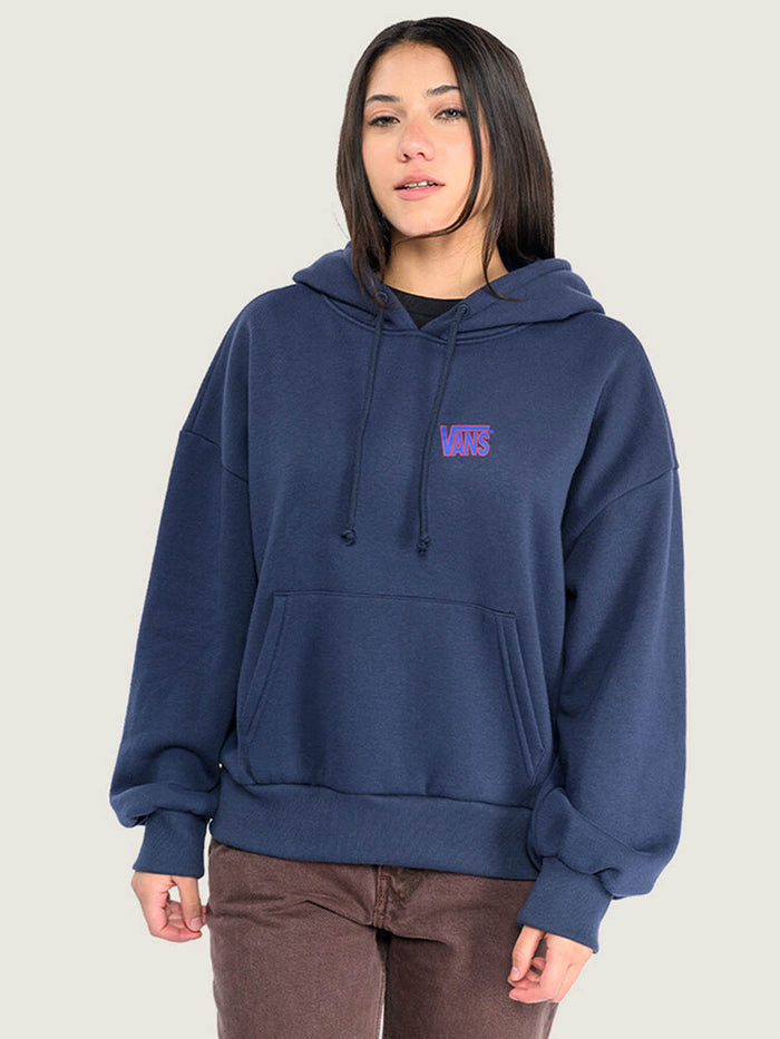 Poleron Mujer Torched Logo Po Hood Negro Vans