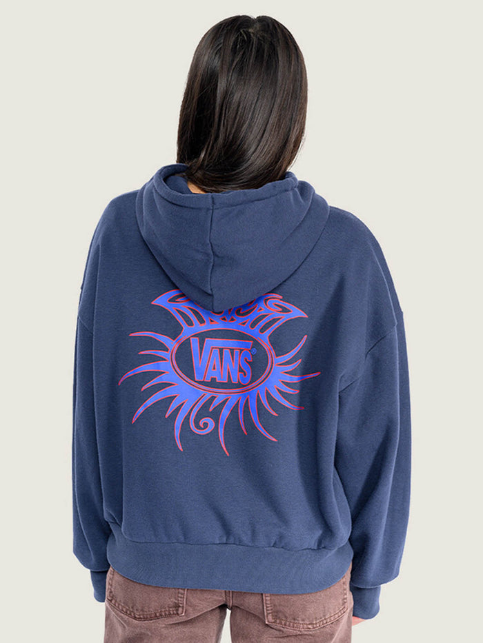 Poleron Mujer Torched Logo Po Hood Negro Vans