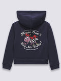 Poleron CASUAL Nina Dont Bug Me Zip Hood Azul Vans