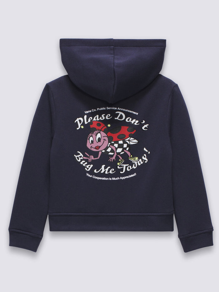 Poleron CASUAL Nina Dont Bug Me Zip Hood Azul Vans
