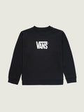 Poleron Nino Stretch Logo Crew Negro Vans