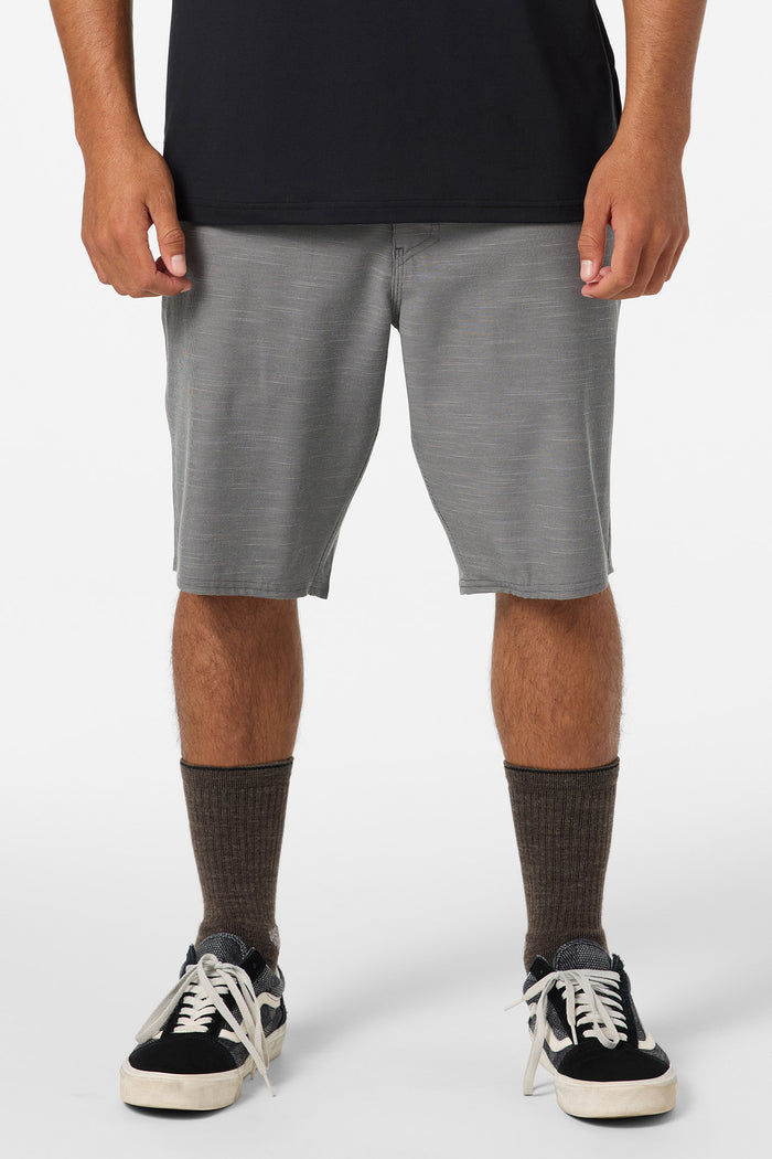 Portola Slub Check 20" Hybrid Shorts - Gargoyle | O'Neill