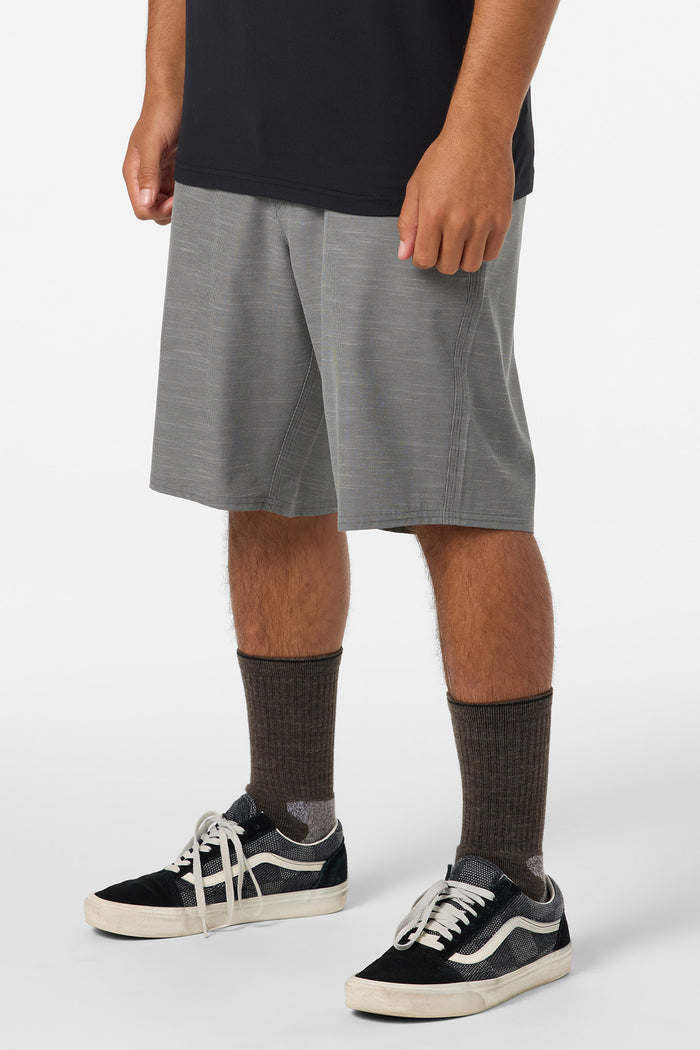 Portola Slub Check 20" Hybrid Shorts - Gargoyle | O'Neill