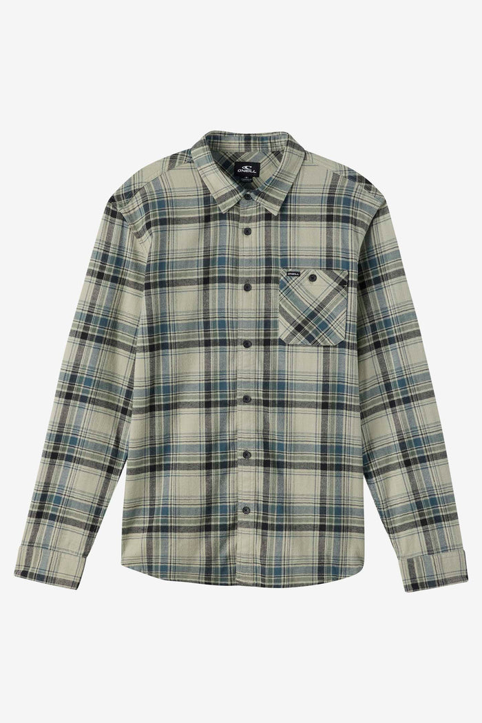 Redmond Plaid Flannel Standard Fit Long Sleeve Shirt - Sage | O'Neill