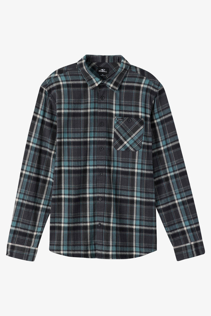 Redmond Plaid Flannel Standard Fit Long Sleeve Shirt - Graphite | O'Neill