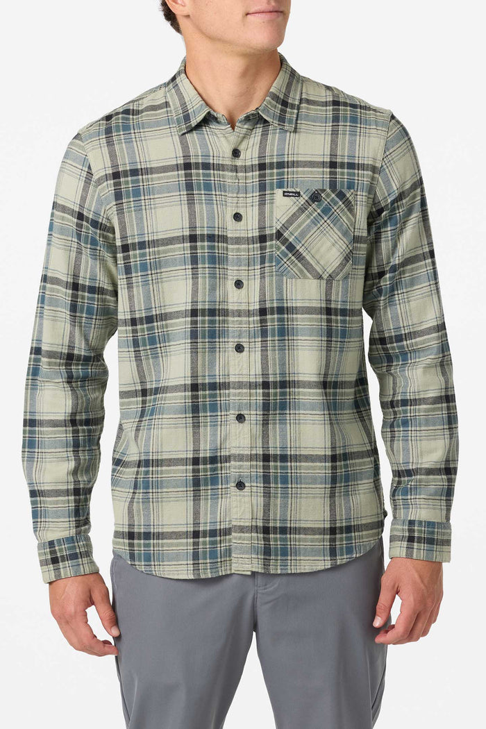 Redmond Plaid Flannel Standard Fit Long Sleeve Shirt - Sage | O'Neill