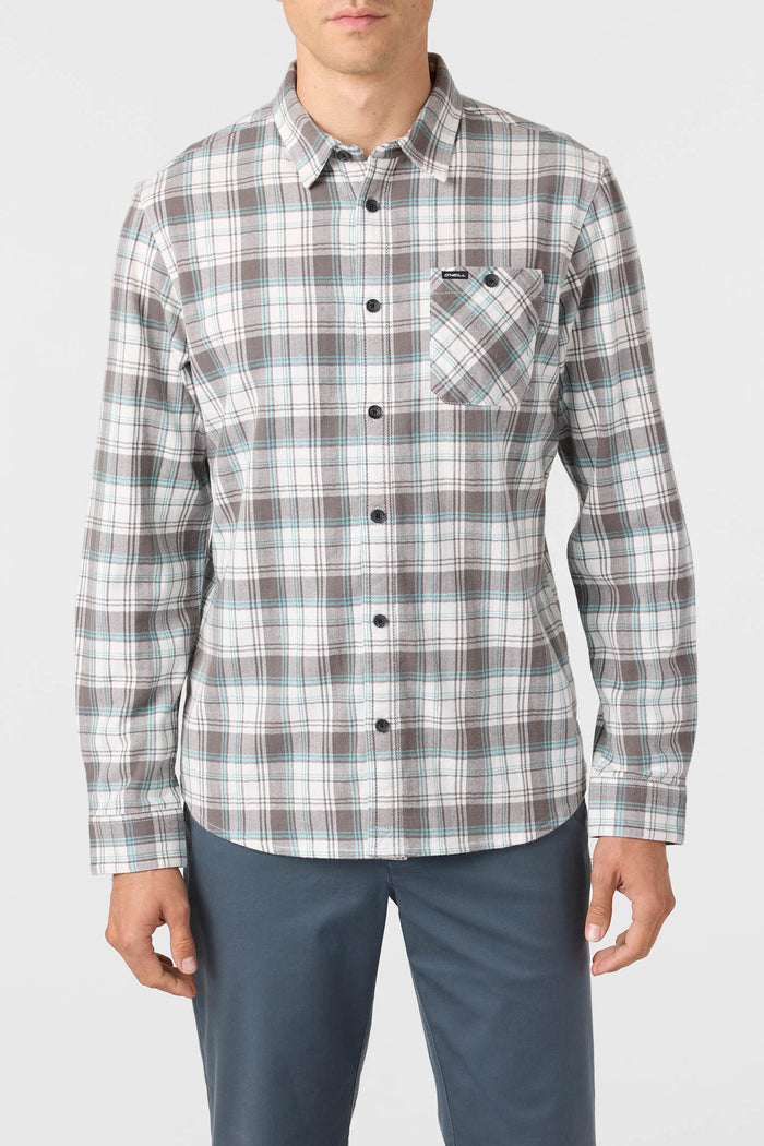 Redmond Plaid Flannel Standard Fit Long Sleeve Shirt - White | O'Neill