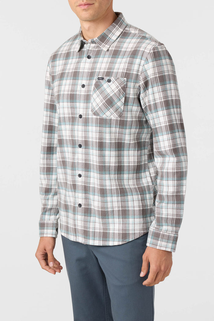 Redmond Plaid Flannel Standard Fit Long Sleeve Shirt - White | O'Neill