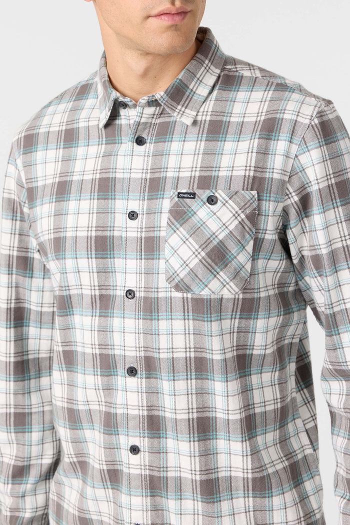 Redmond Plaid Flannel Standard Fit Long Sleeve Shirt - White | O'Neill