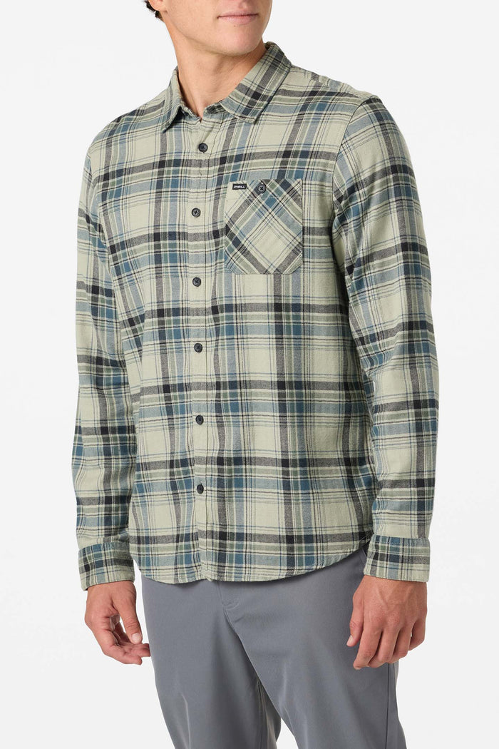 Redmond Plaid Flannel Standard Fit Long Sleeve Shirt - Sage | O'Neill