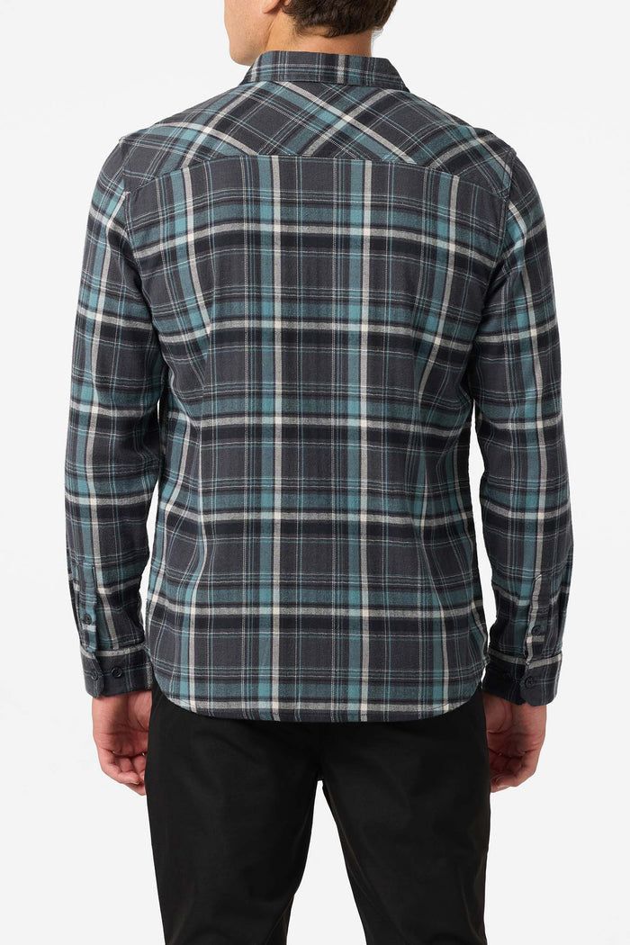 Redmond Plaid Flannel Standard Fit Long Sleeve Shirt - Graphite | O'Neill