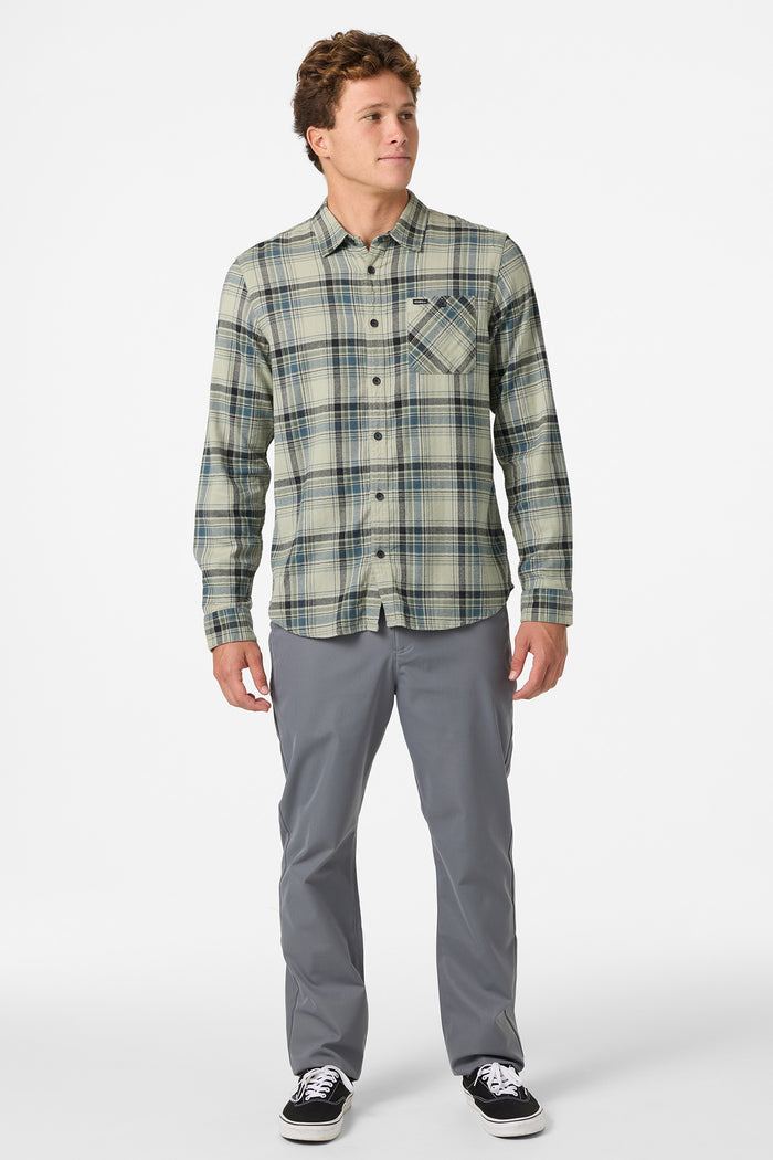 Redmond Plaid Flannel Standard Fit Long Sleeve Shirt - Sage | O'Neill