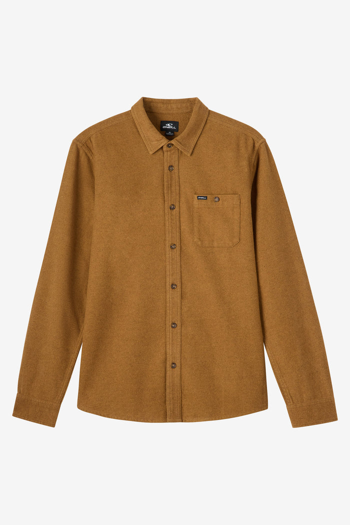 Regent Flannel Standard Fit Long Sleeve Shirt - Dark Khaki | O'Neill