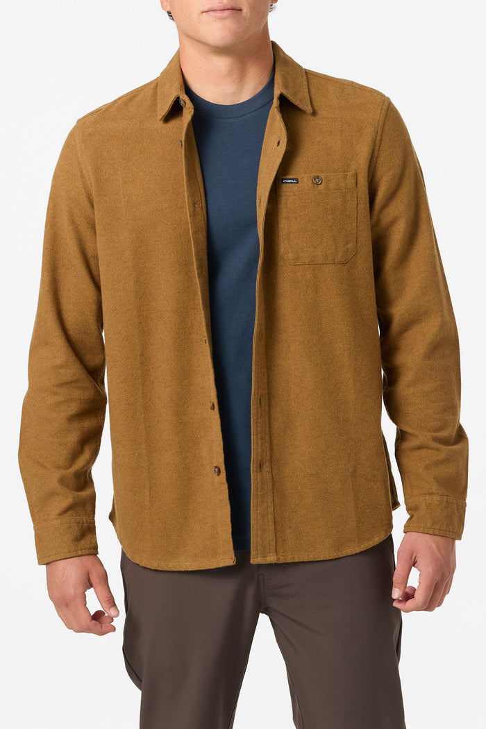 Regent Flannel Standard Fit Long Sleeve Shirt - Dark Khaki | O'Neill