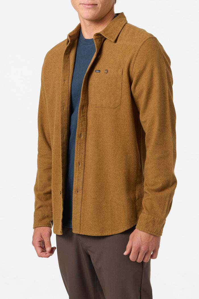 Regent Flannel Standard Fit Long Sleeve Shirt - Dark Khaki | O'Neill