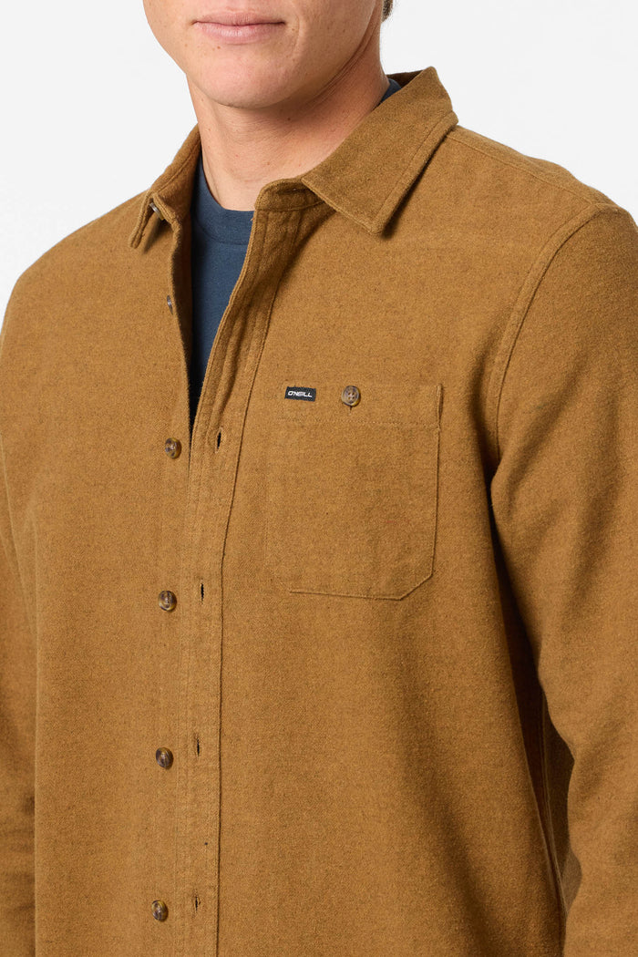 Regent Flannel Standard Fit Long Sleeve Shirt - Dark Khaki | O'Neill