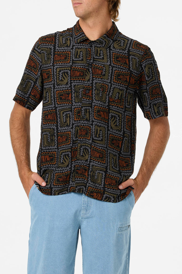 Relaxed Woven Camp Shirt