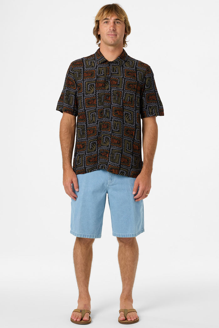 Relaxed Woven Camp Shirt
