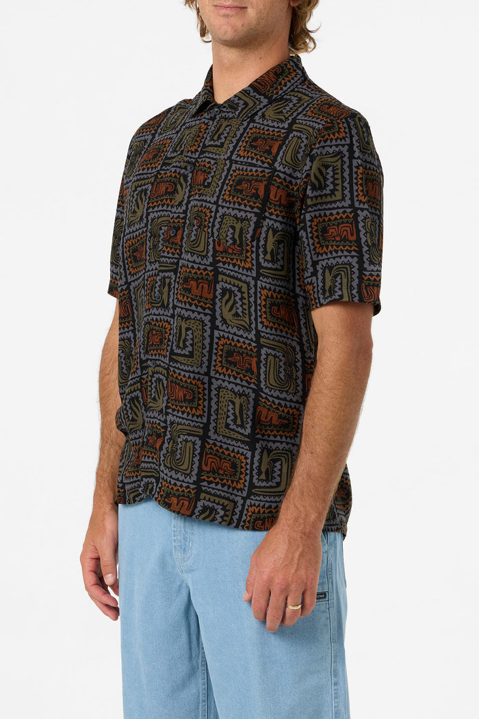 Relaxed Woven Camp Shirt
