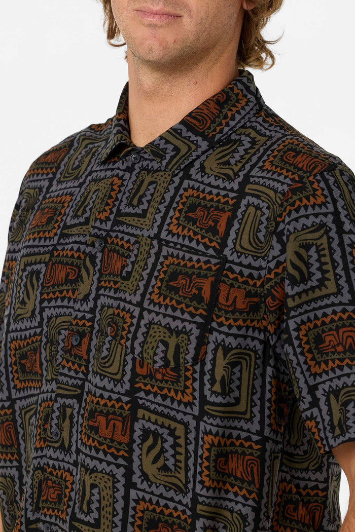 Relaxed Woven Camp Shirt
