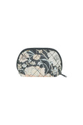 Spell Renew Quilted Extra Small Make Up Bag in black floral ECOVERO viscose, diamond-quilted with zip closure