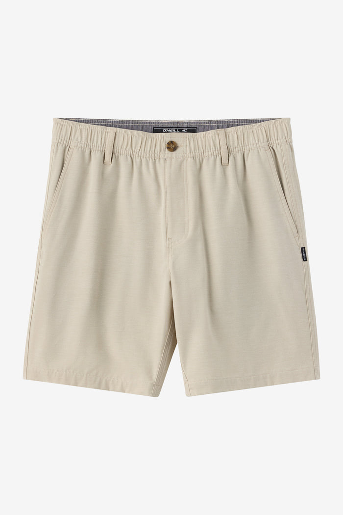 Reserve Light Check Elastic Waist 18" Hybrid Shorts - Lt Khaki | O'Neill