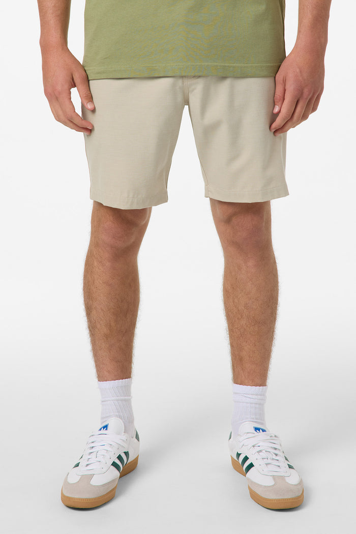 Reserve Light Check Elastic Waist 18" Hybrid Shorts - Lt Khaki | O'Neill