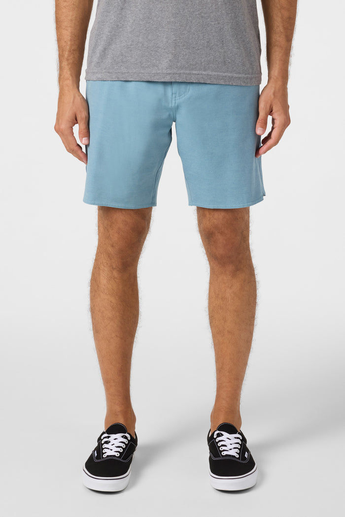 Reserve Light Check Scallop Elastic Waist 18" Hybrid Shorts - Indigo | O'Neill