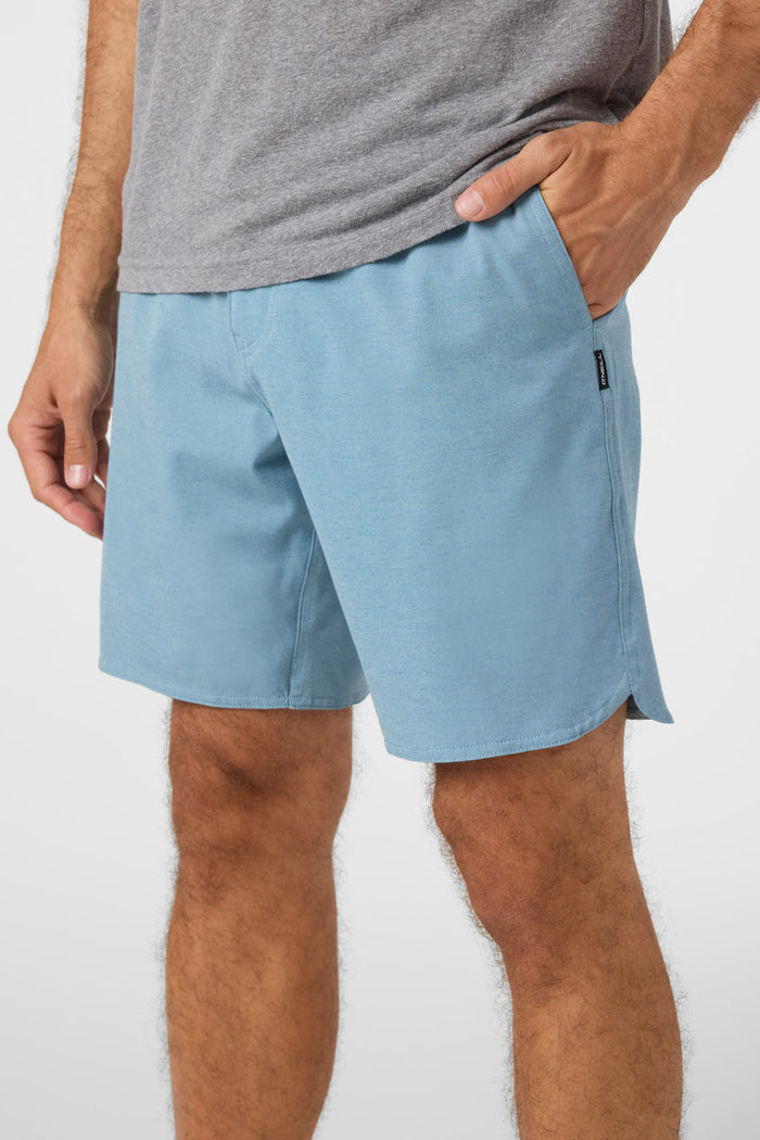 Reserve Light Check Scallop Elastic Waist 18" Hybrid Shorts - Indigo | O'Neill
