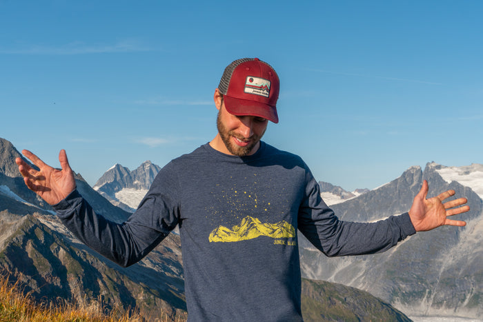 Juneau Retro Basaball Cap on Mt Mcginnis