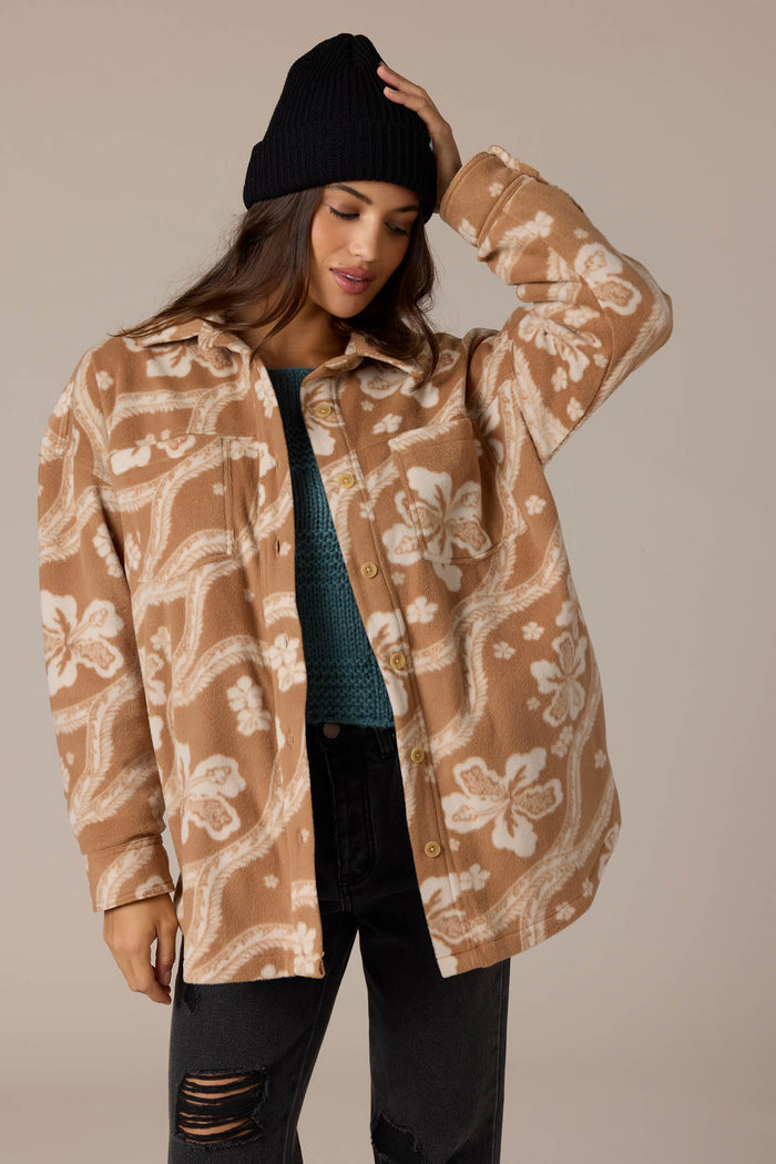 Rune Superfleece Oversized Fit Shacket - Tobacc Brw | O'Neill