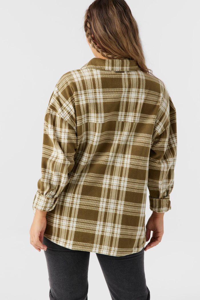 Rune Superfleece Oversized Fit Shacket - Military Olive | O'Neill