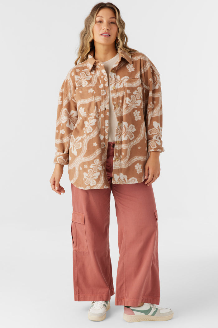 Rune Superfleece Oversized Fit Shacket - Tobacc Brw | O'Neill