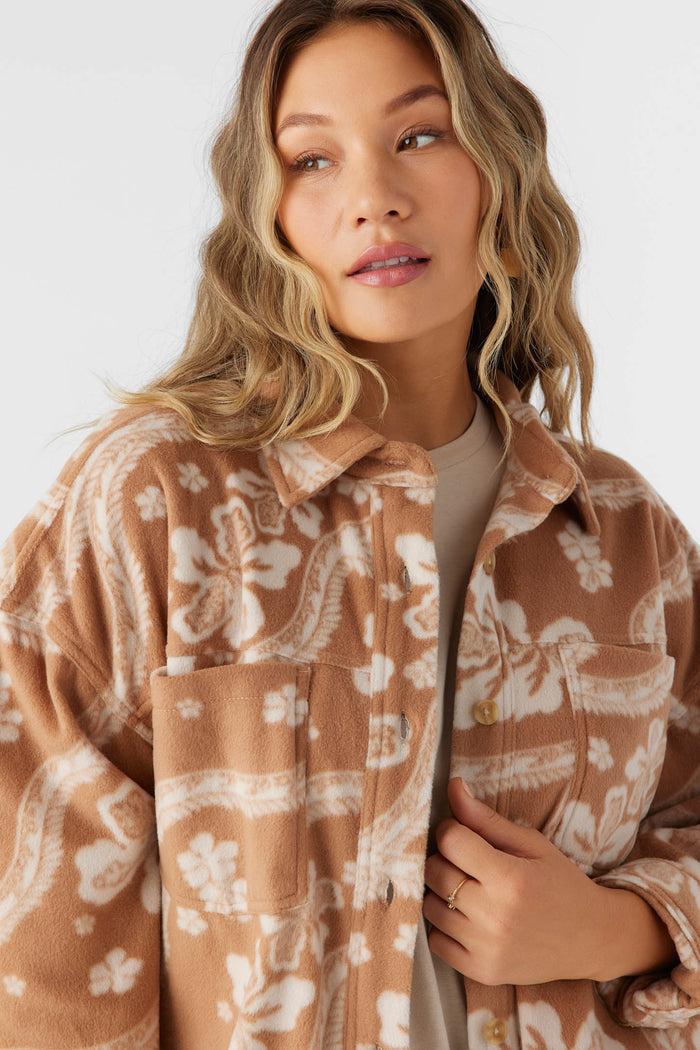 Rune Superfleece Oversized Fit Shacket - Tobacc Brw | O'Neill
