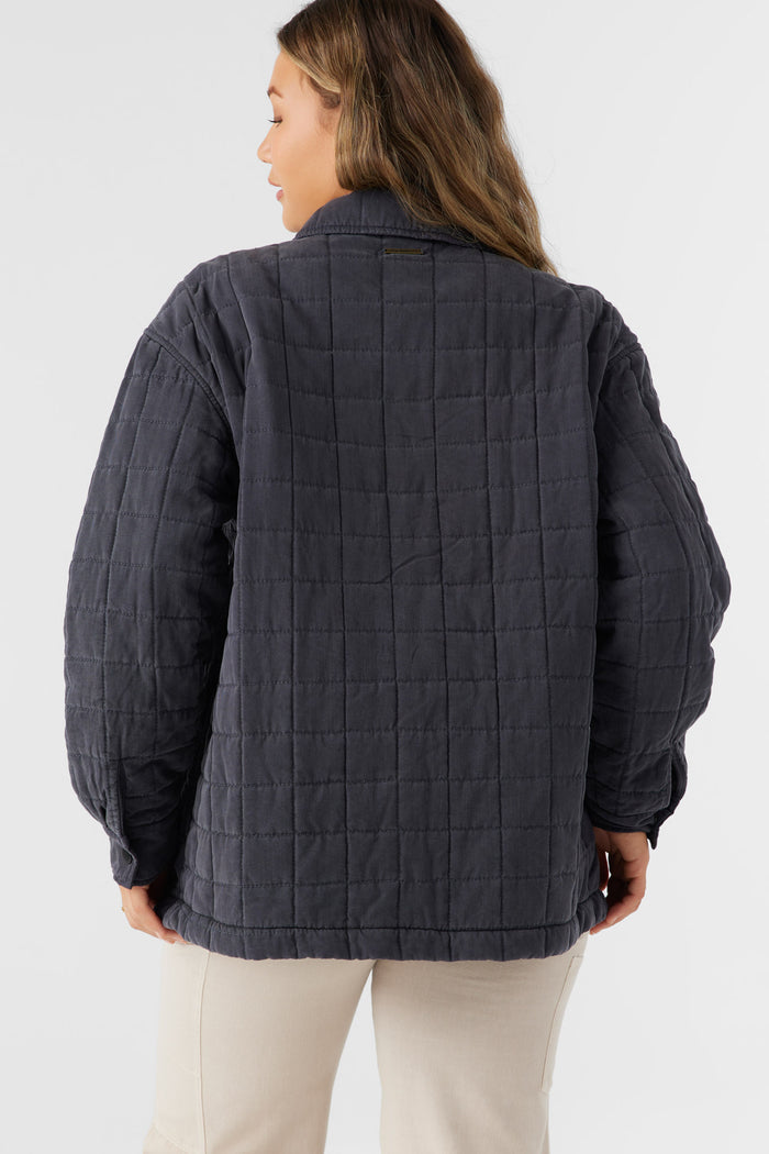 Rya Quilted Oversized Fit Snap Front Jacket -  | O'Neill