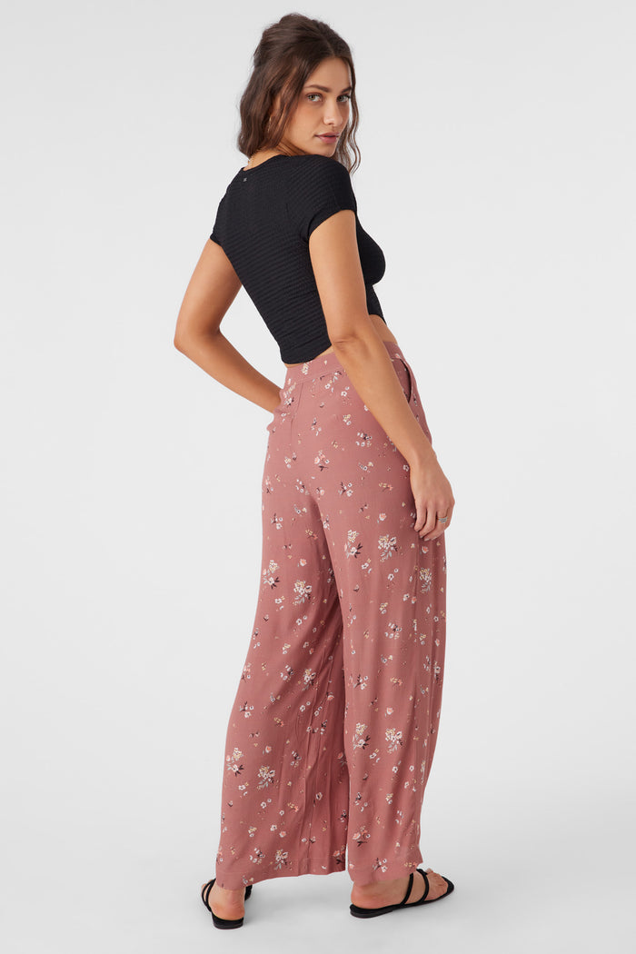 Rylan Venus Ditsy Wide Leg Pants - Burlwood | O'Neill