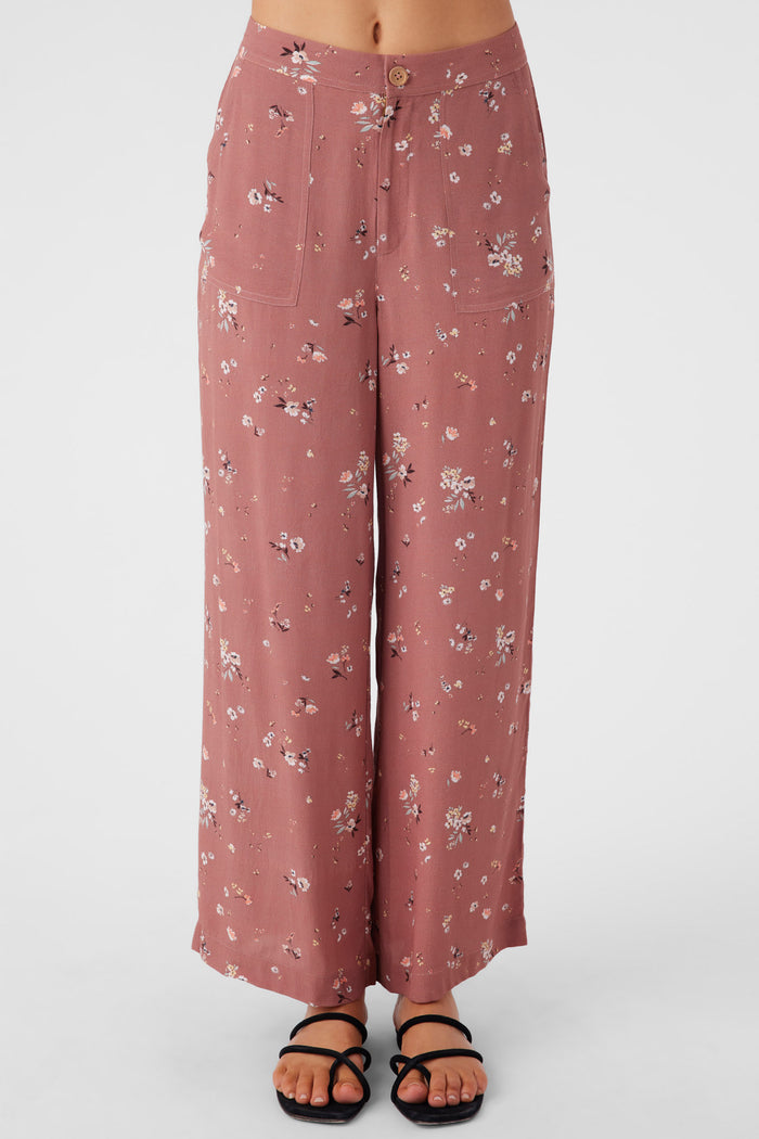 Rylan Venus Ditsy Wide Leg Pants - Burlwood | O'Neill