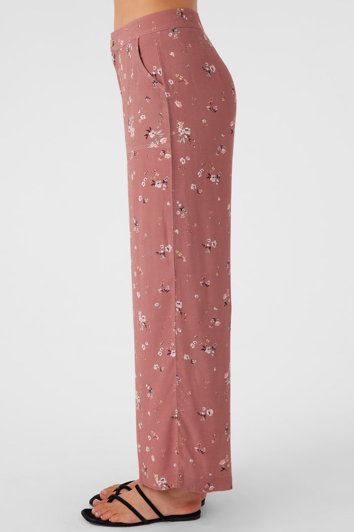 Rylan Venus Ditsy Wide Leg Pants - Burlwood | O'Neill