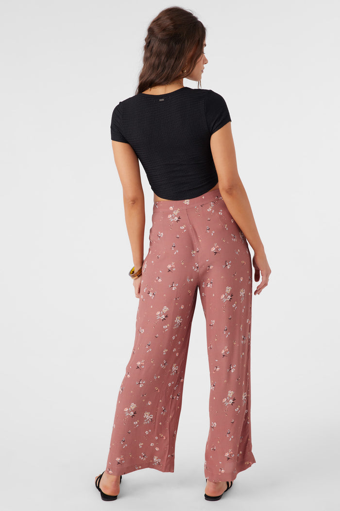 Rylan Venus Ditsy Wide Leg Pants - Burlwood | O'Neill