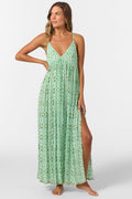 Saltwater Essentials Mel Maxi Printed Dress - Peacock Green | O'Neill