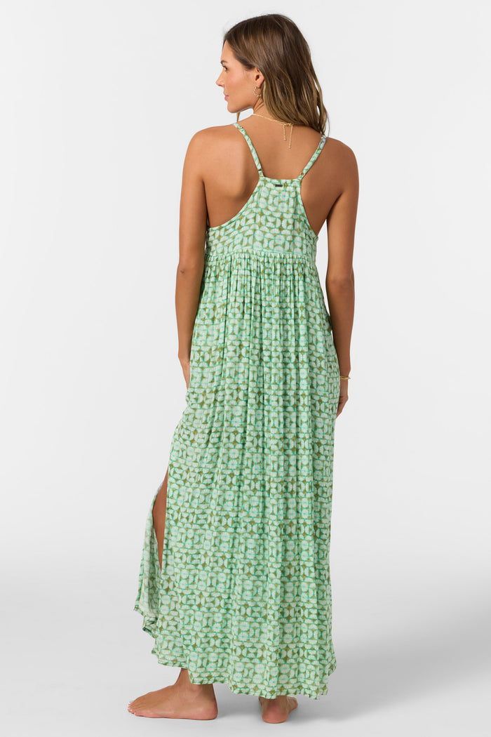 Saltwater Essentials Mel Maxi Printed Dress - Peacock Green | O'Neill