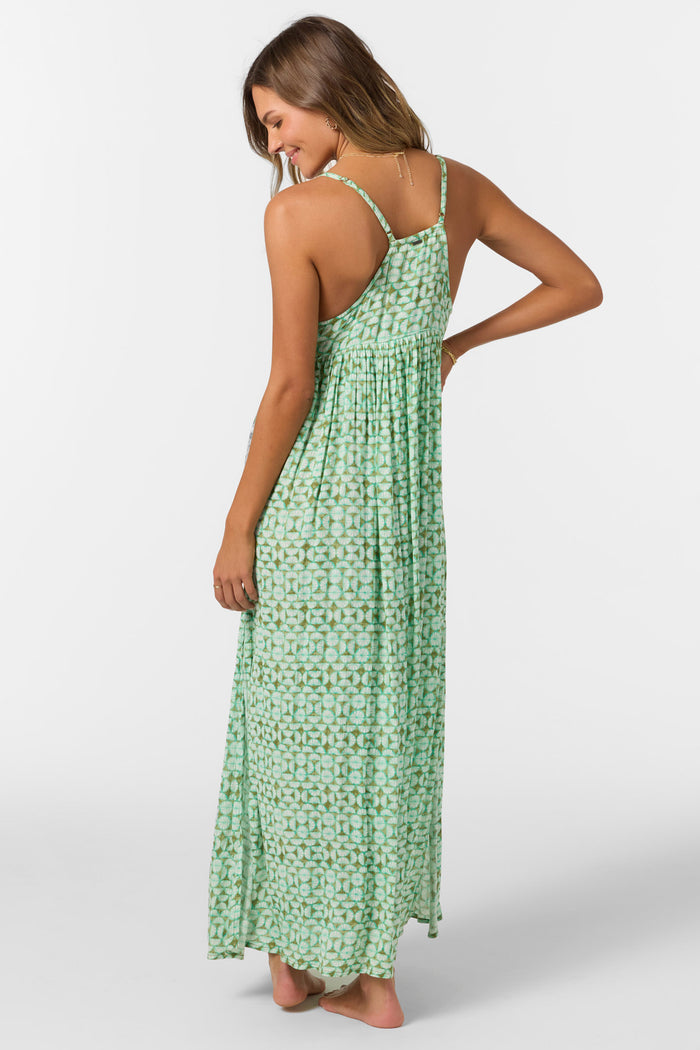 Saltwater Essentials Mel Maxi Printed Dress - Peacock Green | O'Neill
