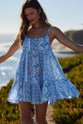 Saltwater Essentials Rilee Printed Mini Cover-Up Dress - Azurine | O'Neill