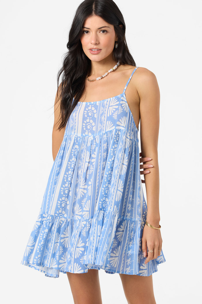 Saltwater Essentials Rilee Printed Mini Cover-Up Dress - Azurine | O'Neill