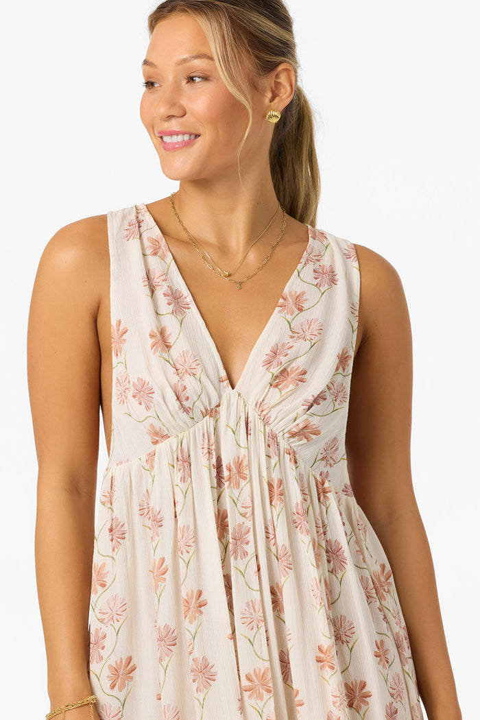 Saltwater Essentials Teddy Printed Mini Cover-Up Dress - Tofu | O'Neill