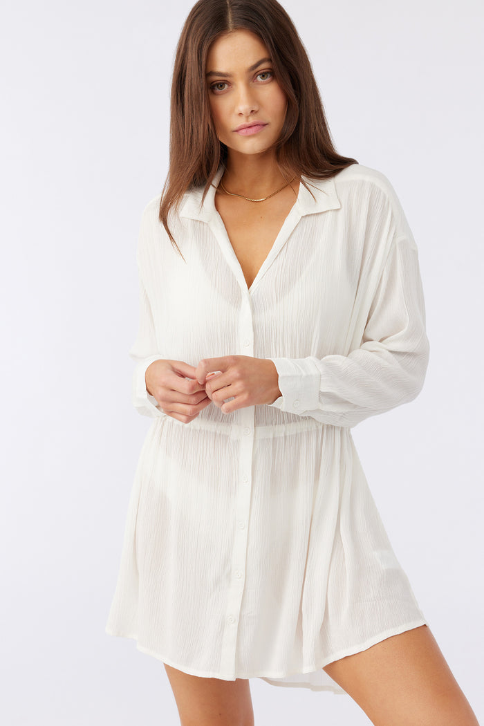 Saltwater Solids Cami Swim Cover-Up - Vanilla | O'Neill