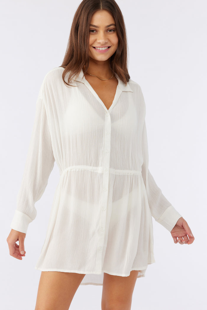 Saltwater Solids Cami Swim Cover-Up - Vanilla | O'Neill