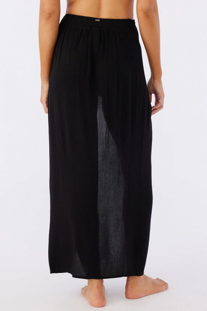 Saltwater Solids Hanalei Maxi Skirt Cover-Up - Black | O'Neill