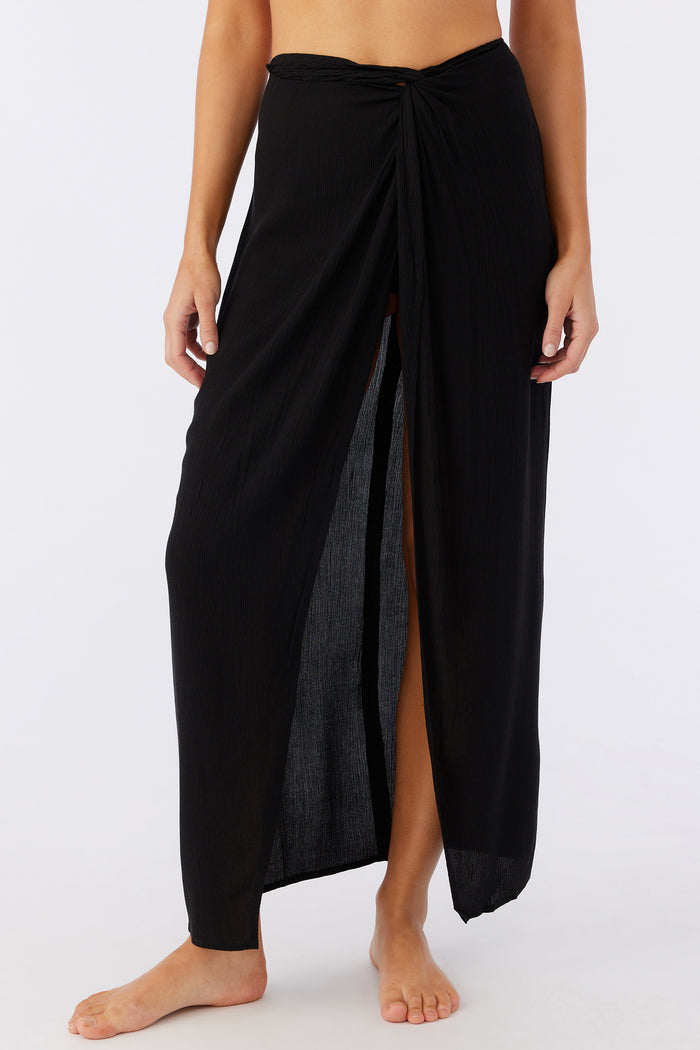 Saltwater Solids Hanalei Maxi Skirt Cover-Up - Black | O'Neill